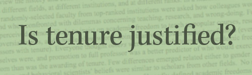 Is tenure justified?