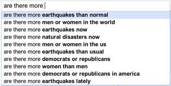 earthquakes-google-search Google autofill reveals concern about number of earthquakes
