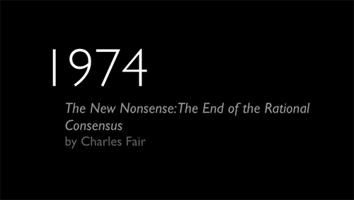 Sixty book titles in reverse chronological order from 1974 to 1580.