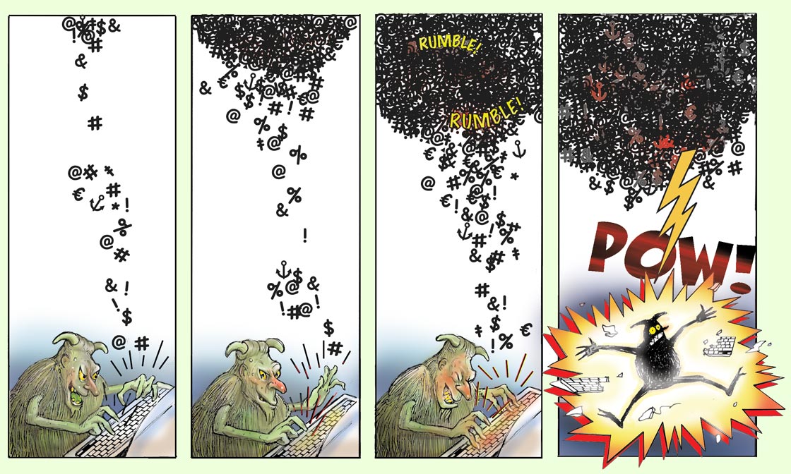 Trolling (illustration by Pat Linse)