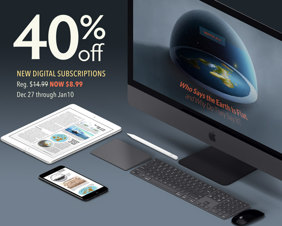 Save 40% on new digital subscriptions to Skeptic magazine at PocketMags.com Dec 27, 2019 through January 10, 2020