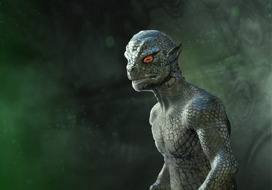 lizard person illustration