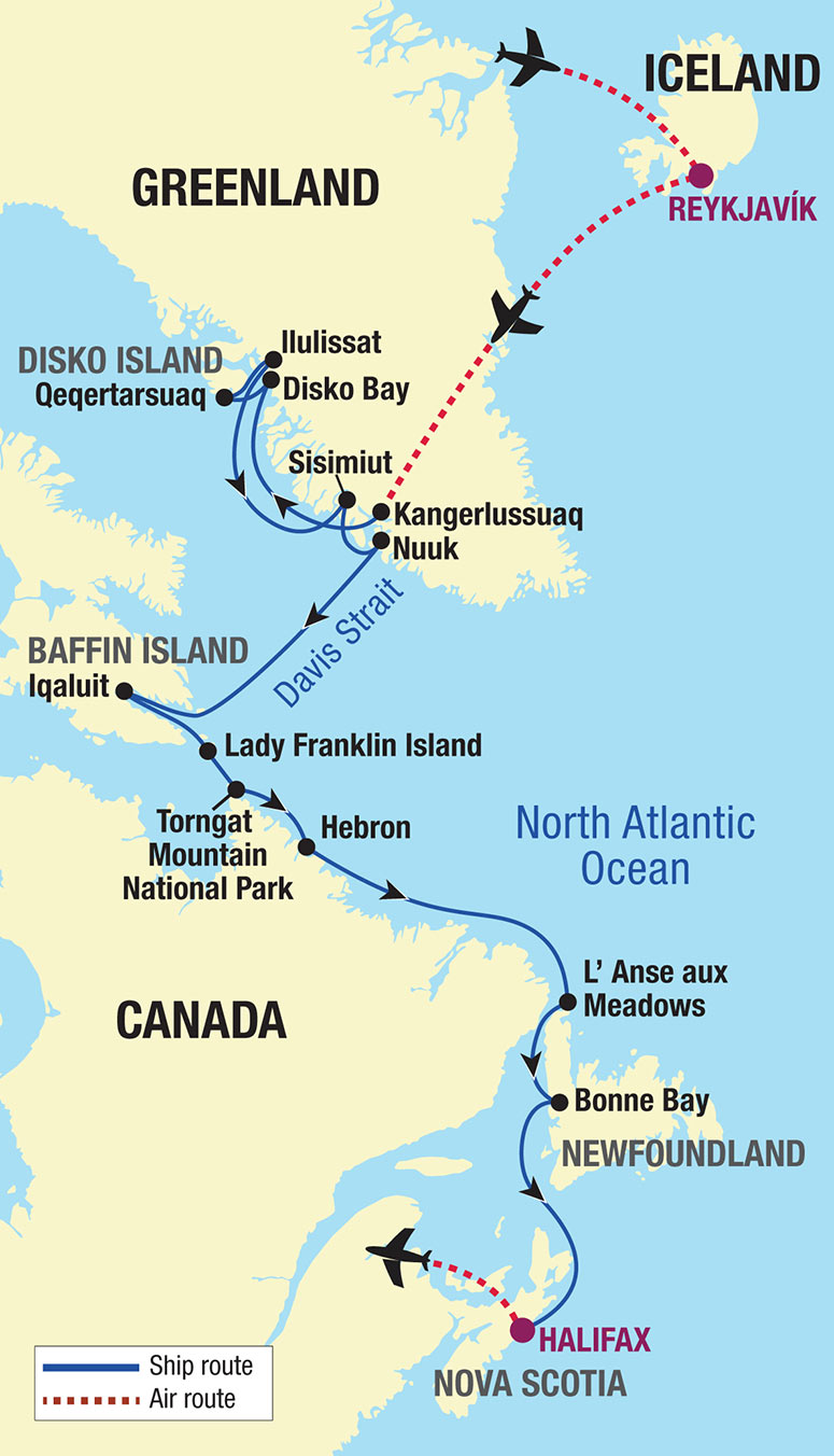 map of the route