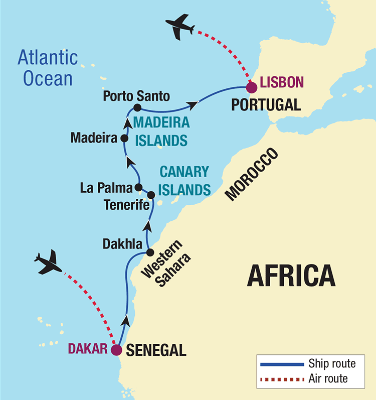 map of the route