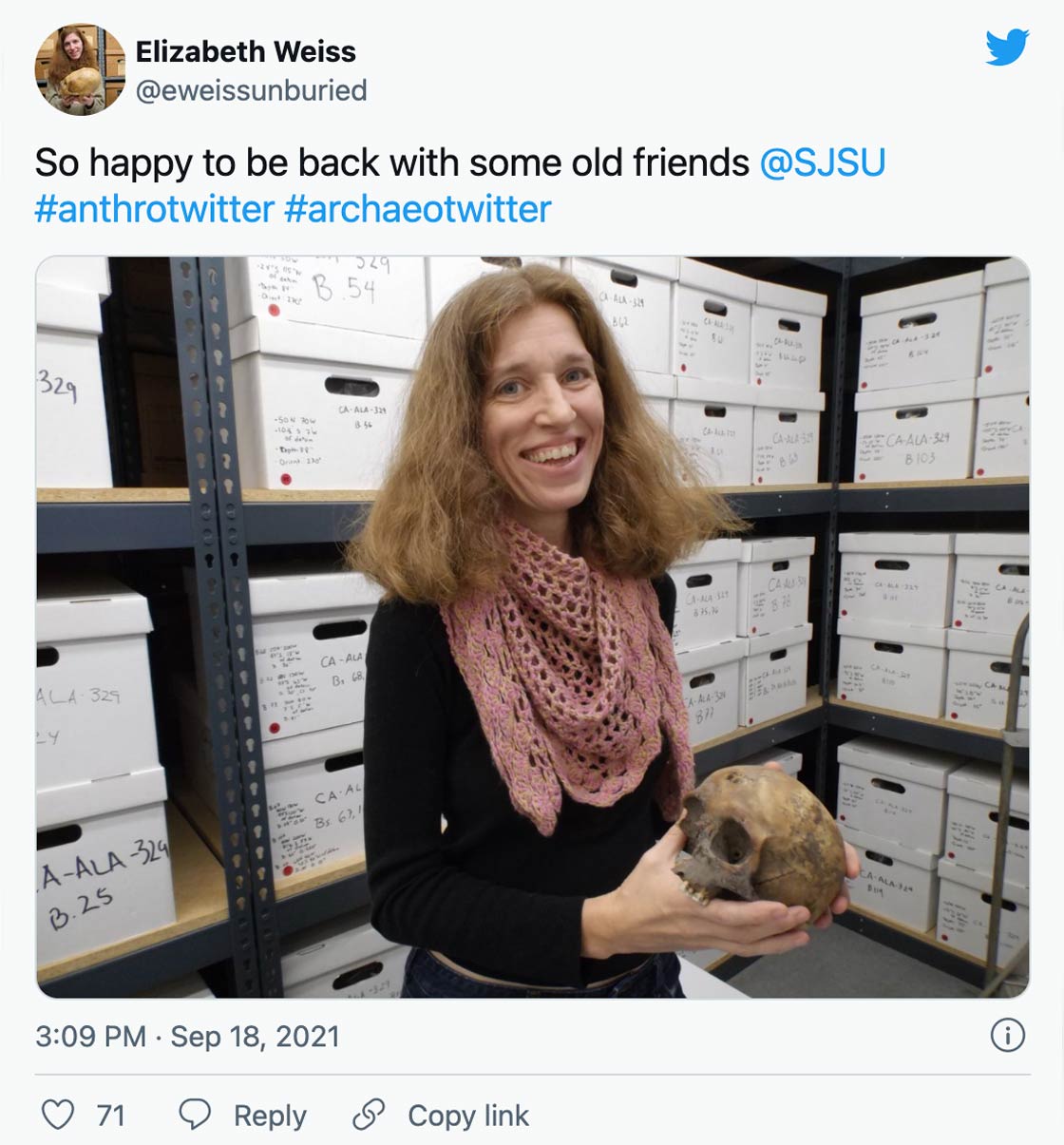 Tweet by Elizabeth Weiss