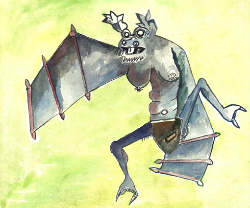 Popobawa illustration by Zanzibari Chande, commissioned by Benjamin Radford