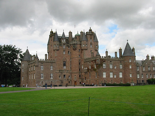 Glamis Castle in Glamis, Angus, Scotland, UK
