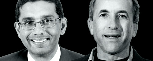 Dinesh D'Souza and Michael Shermer Dinesh D'Souza and Michael Shermer